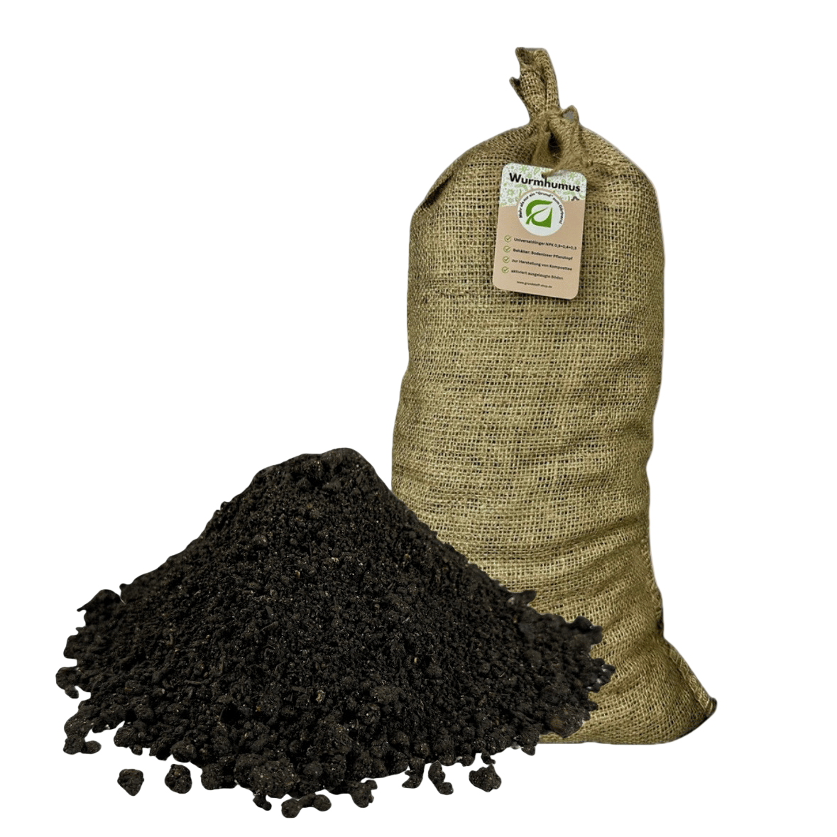 Wurmhumus (Vermicompost) von Grundstoff in 5 und 10 Liter
