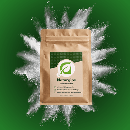 Gartengips fein gemahlen von Grundstoff – Calciumsulfat als Calcium- und Schwefelquelle für Living Soil