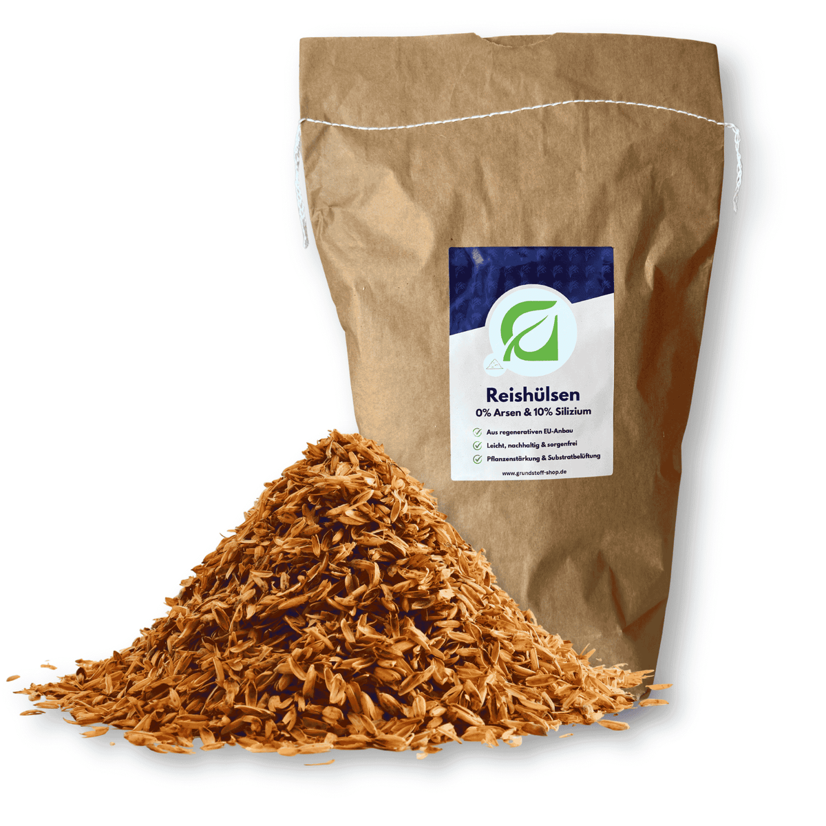 Arsenfreie Reishülsen (Rice Husks) von Grundstoff zur Substratbelüftung – weitere Ansicht