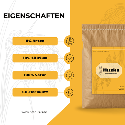 Eigenschaften von Reishülsen/Reisspelzen für den Garten und Boden zur Verbesserung der Struktur etc